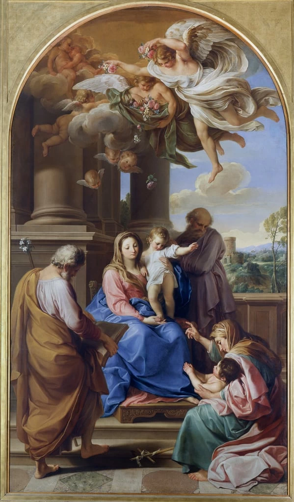 La Madonna col Bambino e SS. Giuseppe, Zaccaria, Elisabetta e Giovanni Battista - Pinacoteca di Brera, Milano, Batoni Pompeo
